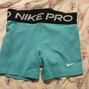 Nike Pro Turquoise Blue Compression Shorts